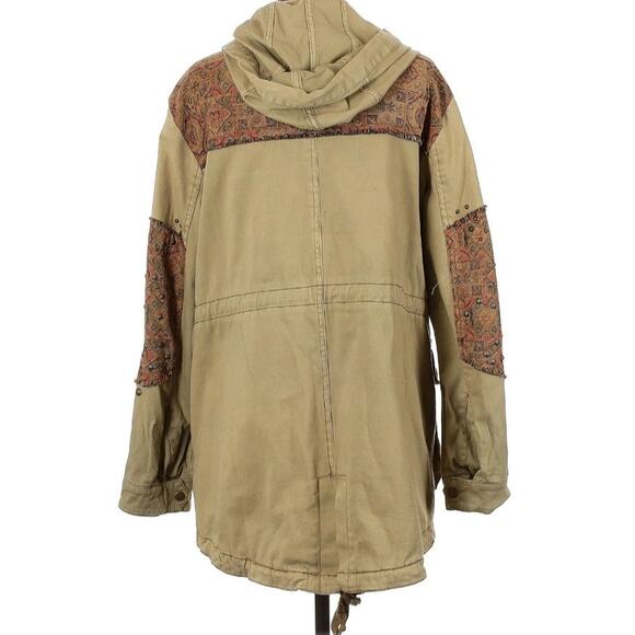 Free People Crafted Cloth Tapestry Parka Anorak Jacket - Picture 3 of 11
